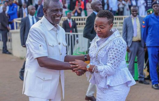 President William Ruto with First Lady Rachel Ruto during a past event