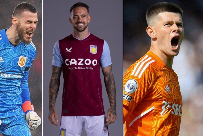 From left: David De Gea, Danny Ings and Illan Meslier.