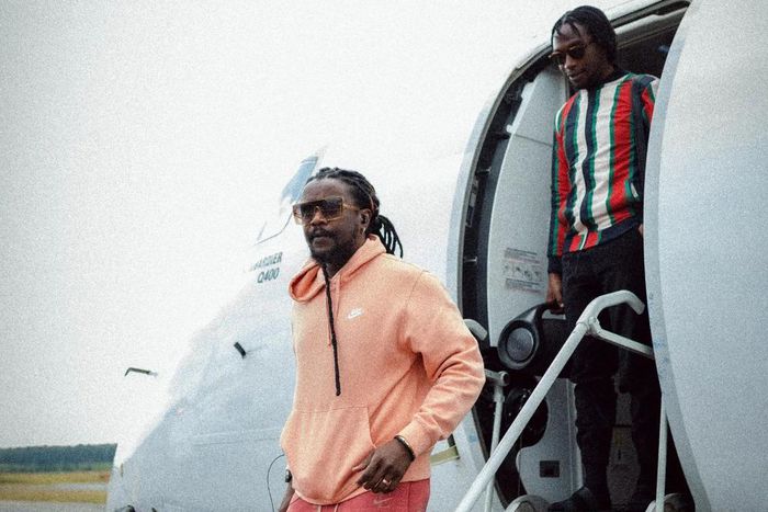 Nyashinski with music producer Cedo on November 2022