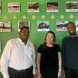 Trade Intelligence’s Andrea Ellens with Chandarana Supermarket’s Head of Business Development, Sameer Shah, and Data Analyst Gordon Rogo