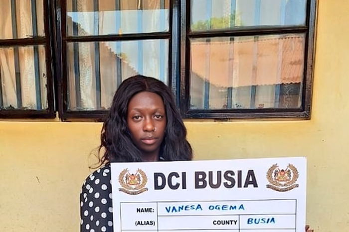 Vanessa Ogema at Busia DCI where she surrended