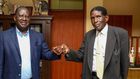 File image of former Bumula MP Lawrence Sifuna (right) with Azimio Leader Raila Odinga