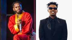 Bongo Flava stars Diamond Platnumz (left) and Chege