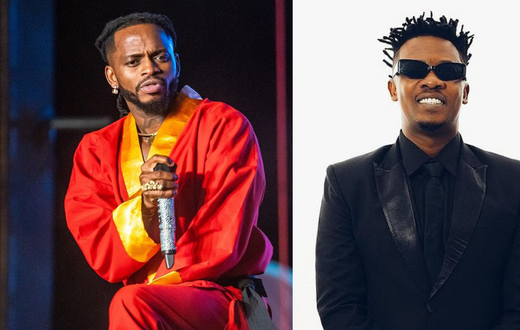 Bongo Flava stars Diamond Platnumz (left) and Chege