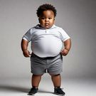 An ai image of an obese child