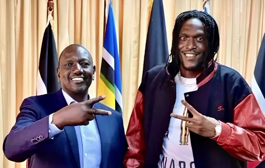 The late Producer Byron and President William Ruto