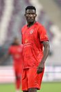 Michael Olunga (14) of Al Duhail reacts during the QNB Stars League between Al-Markhiya and Al Duhail on August 22, 2022, at Khalifa International Stadium in Doha, Qatar.