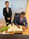 Kenya's Cabinet Secretary for Foreign and Diaspora Affairs Alfred Mutua and Senator & Minister of Foreign Affairs and Foreign Trade of Jamaica, Hon. Kamina J Smith