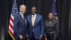 President William Ruto and his wife Mama Rachel Ruto with   US President Joe Biden in New York