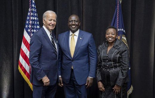 President William Ruto and his wife Mama Rachel Ruto with   US President Joe Biden in New York