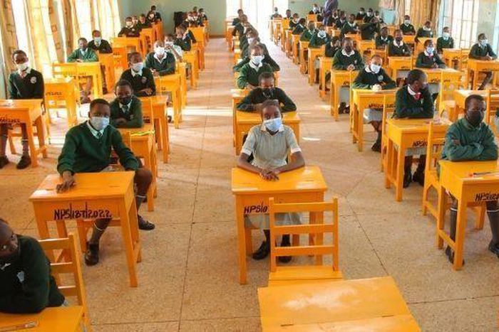KCPE Candidates at the Moi Nyeri Complex Primary School on Tuesday, March 8, 2022