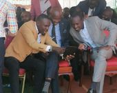 File image of Sylvanus Osoro, CS Ezekiel Machogo and Governor Simba Arati