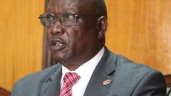Former Police IG David Kimaiyo at Vigilance House in Nairobi on May 25, 2023