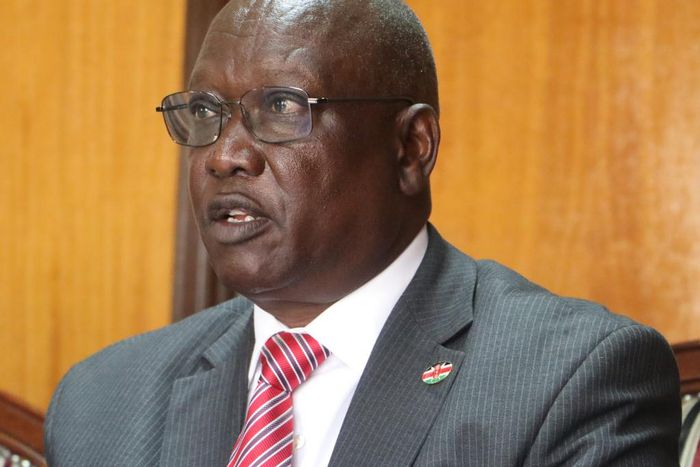 Former Police IG David Kimaiyo at Vigilance House in Nairobi on May 25, 2023