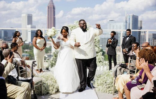 In nearly all of the photos, newlywed joy was on full display.