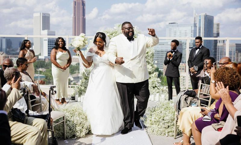 In nearly all of the photos, newlywed joy was on full display.