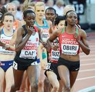 Hellen Obiri in action at a past race