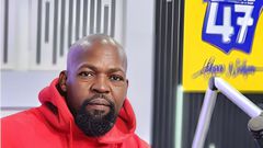Alex Mwakideu at Radio47 on Saturday, August 19