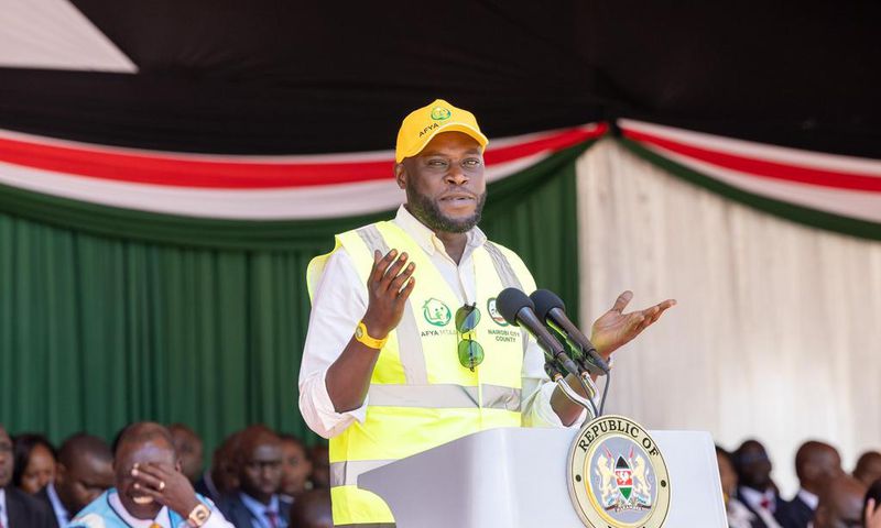 Nairobi Governor Johnson Sakaja during the commissioning of kits for community health promoters on September 25, 2023