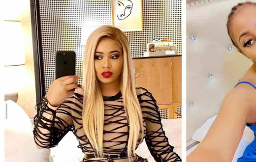 A collage image of Vera Sidika and Amber Ray