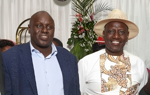 President William Ruto with billionaire David Langat