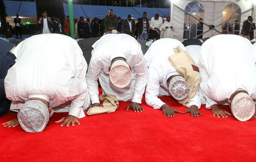 President William Ruto and Deputy President Rigathi Gachagua joined Iftar prayers at KICC, Nairobi on April 11, 2023