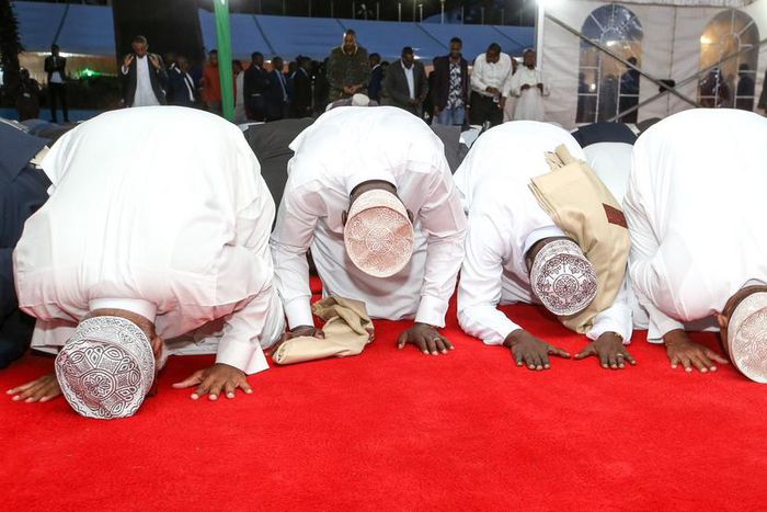 President William Ruto and Deputy President Rigathi Gachagua joined Iftar prayers at KICC, Nairobi on April 11, 2023