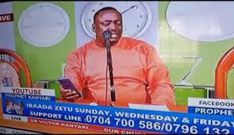 Pastor Victor Kanyari giving sermon on TV