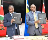 National Dialogue Committee (NADCO) leaders Kalonzo Musyoka of the Azimio Coalition and Kimani Ichung'wah of the Kenya Kwanza Coalition