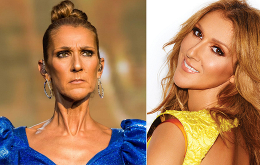 A collage images of singer Celine Dion