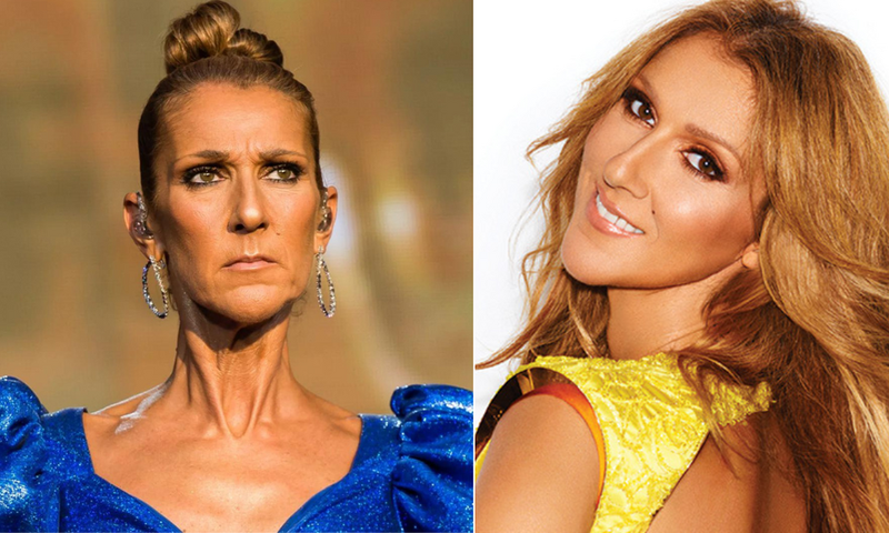 A collage images of singer Celine Dion