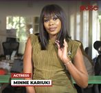 Actor Minne Kariuki during an interview at Pulse Kenya offices in Nairobi