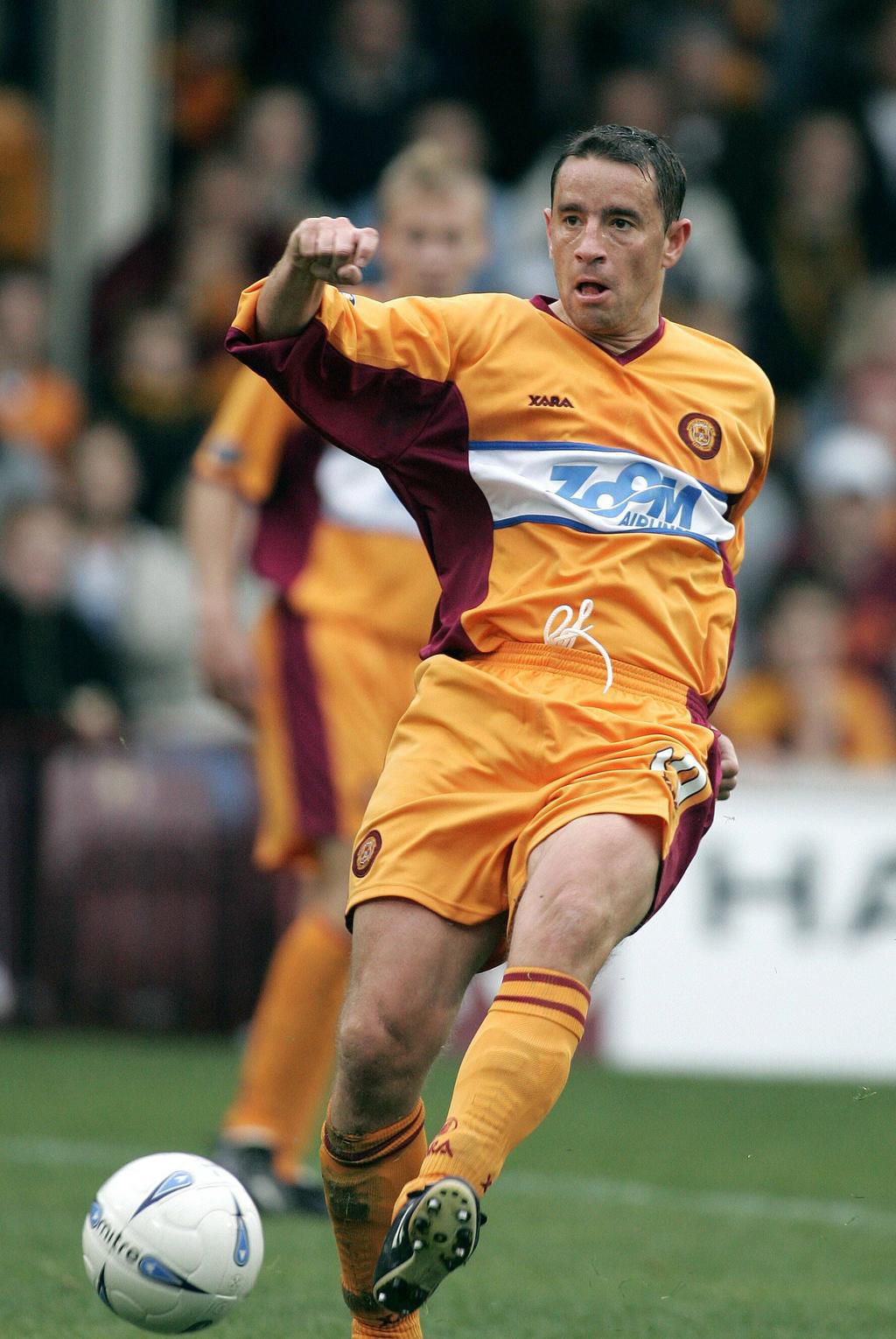 The late Phil O'Donnell of Motherwell FC on October 10, 2004.