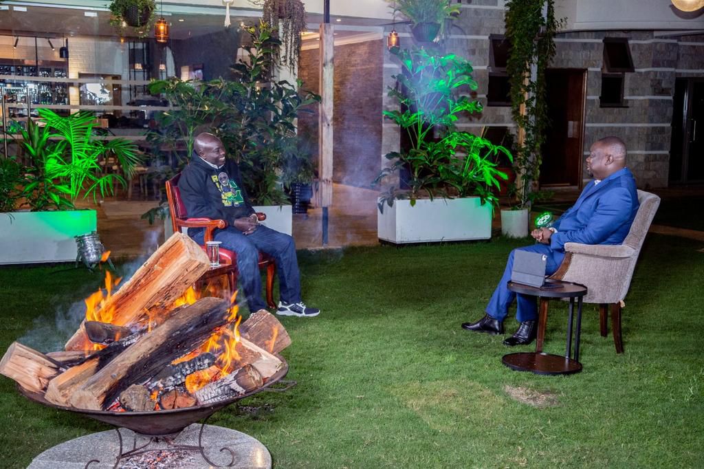 Deputy President Rigathi Gachagua during an interview with Mike Njenga on June 12, 2023