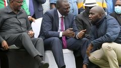 File image of Defence CS Aden Duale with President William Ruto and Transport CS Kipchumba Murkomen