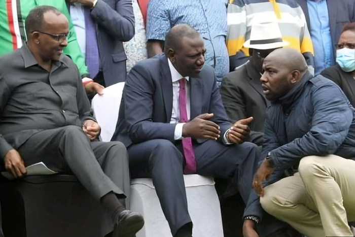 File image of Defence CS Aden Duale with President William Ruto and Transport CS Kipchumba Murkomen