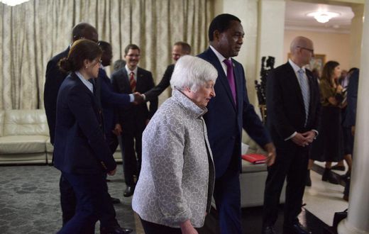 US Treasury Secretary Janet Yellen on her trip to Zambia