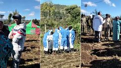 Police boss forced to intervene during Jeff Mwathi's exhumation