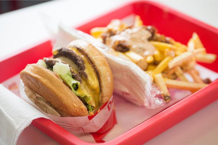 Chow down on a burger and fries from In-N-Out Burger, a West Coast classic and celebrity-favorite fast-food joint.