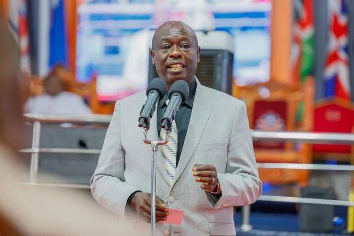 Deputy President Rigathi Gachagua speaking in Ruiru on Friday, June 21 in the presence of Wiper Leader Kalonzo Musyoka and DAP-K leader Eugene Wamalwa.