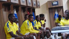 Bidco United players in a pep talk before their clash against Kenya Police FC