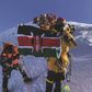 A Kenyan climber mountaineering