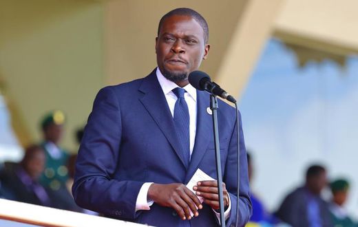 Nairobi Governor Johnson Sakaja at Uhuru Gardens during 2023 Labour Day celebrations