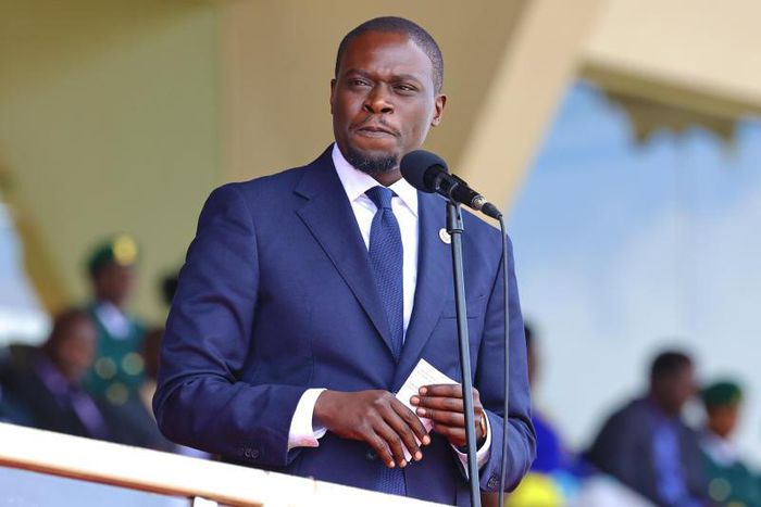 Nairobi Governor Johnson Sakaja at Uhuru Gardens during 2023 Labour Day celebrations