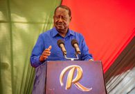 Azimio leader Raila Odinga during a press briefing in Nairobi on December 6, 2023