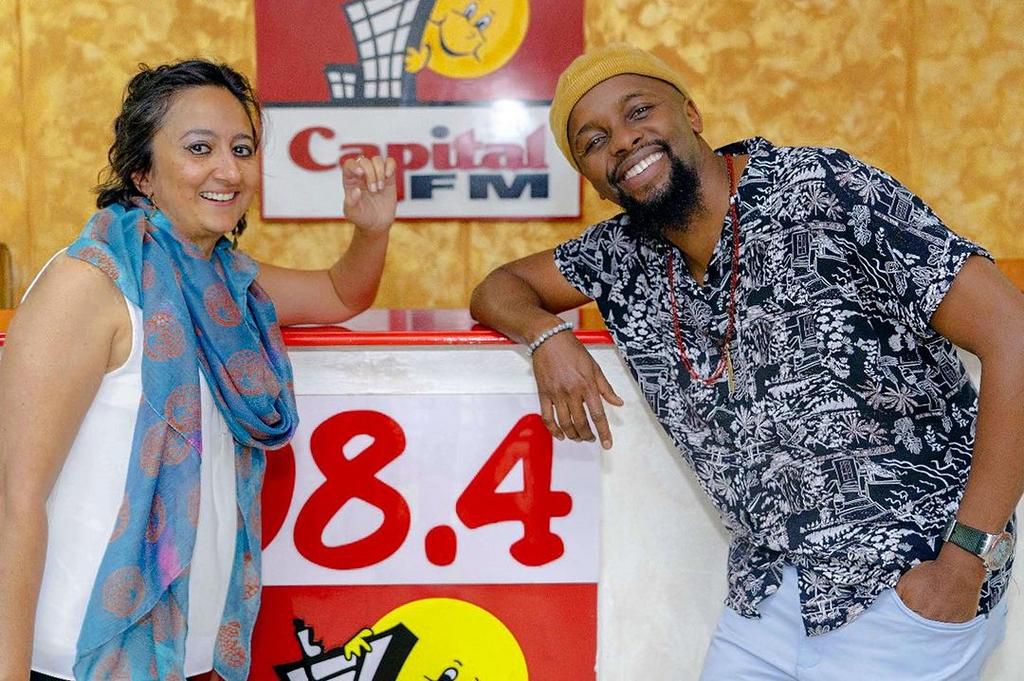 Capital FM hosts Shalini Bhalla-Lucas and Mugambi Nthiga