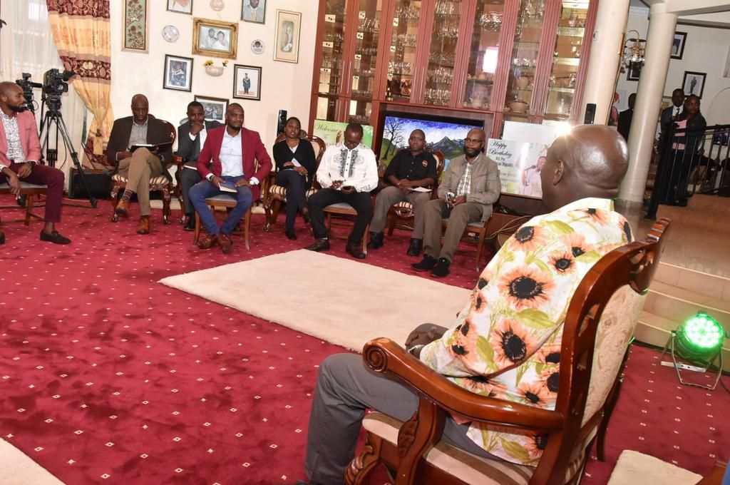 Deputy President Rigathi Gachagua speaking during an interview with radio stations on March 17, 2023