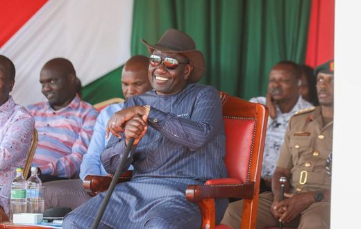 President William Ruto at the the annual Kimalel Goat Auction and Cultural Fair in Baringo County on December 22, 2022