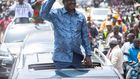 Raila Odinga on his way to a political rally at Kamukunji grounds on January 23, 2023