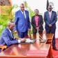 President William Ruto with Education CS Ezekiel Machogu, PS Belio Kipsang and PS Esther Thaara Muoria at State House in 2023